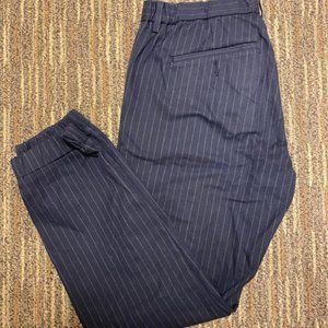 Navy Uniqlo Pinstripe Sweatpants Size M